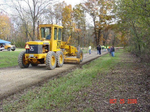 Grader blade field demonstration