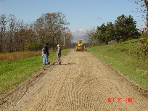 Grader blade field demonstration